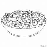 Salad Coloring Pages sketch template