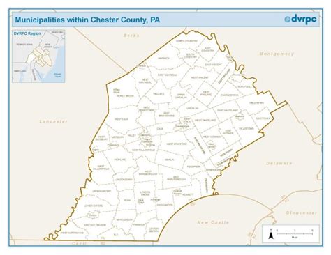 Map Of Chester County Pa Towns - Topographic Map World