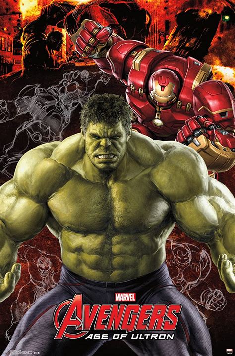 Amazon.com: Trends International Avengers 2 Hulk Wall Poster 22.375" x 34": Posters & Prints