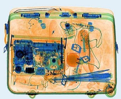 X-ray Security Scan Baggage at the Airport