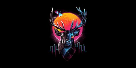 Deer Retro Abstract Art 5k Wallpaper,HD Artist Wallpapers,4k Wallpapers,Images,Backgrounds ...