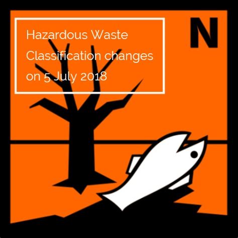 Hazardous Waste Classification changes on 5 July 2018 - EMSmastery