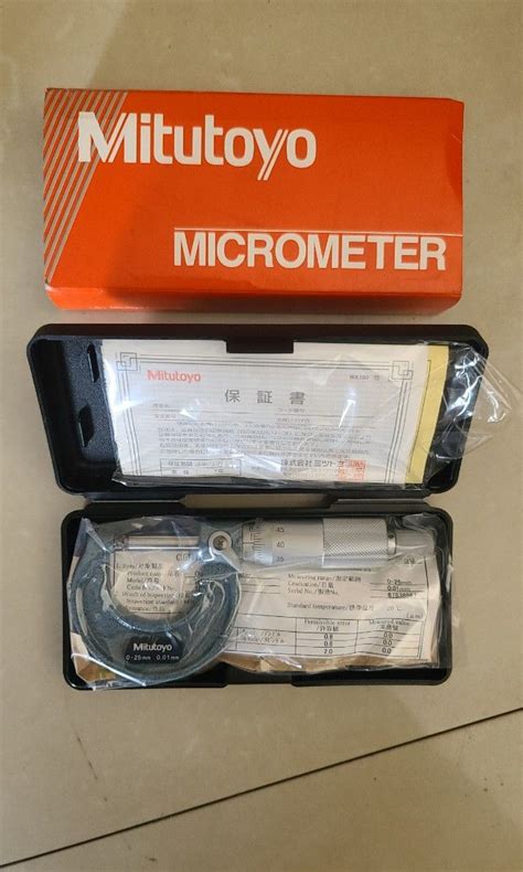 Mitutoyo micrometer, Commercial & Industrial, Construction Tools & Equipment on Carousell