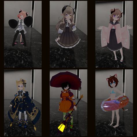 I really love editing Booth models and clothing to come up with these characters : r/VRchat