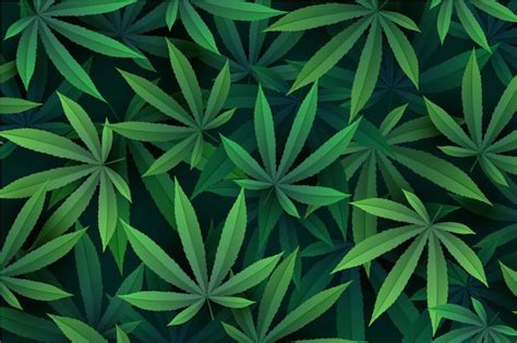 Free Vector | Realistic cannabis leaf background