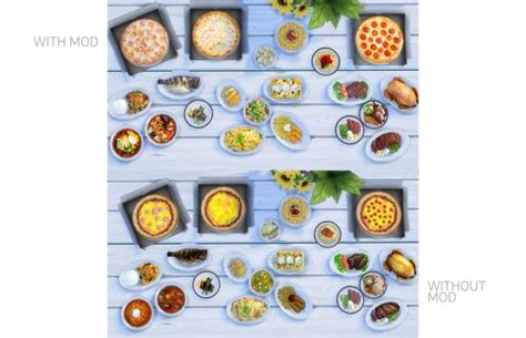 Mod The Sims: Food Texture Overhaul by yakfarm • Sims 4 Downloads | Sims 4, Sims, Food texture