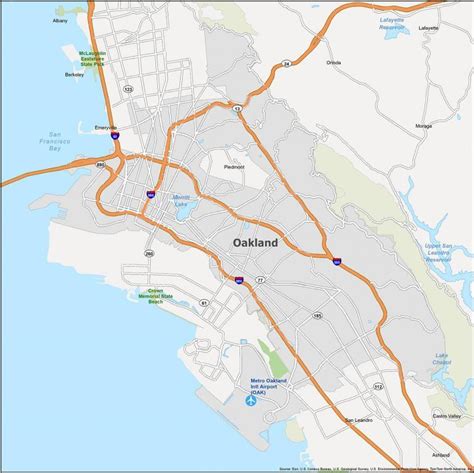 Oakland Map, California - GIS Geography