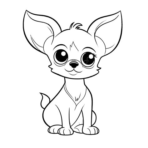 Cute Cartoon Chihuahua Dog Coloring Pages Outline Sketch Drawing Vector, Car Drawing, Cartoon ...
