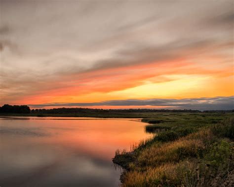 Landscape Photo Sunset Over Woodland Marsh | Sunset landscape photography, Landscape photos ...