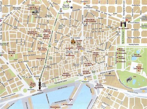 Barcelona old town map - Map of barcelona old town (Catalonia Spain)