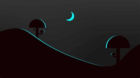 MINIMALIST NIGHTTIME LANDSCAPE | Minimalist desktop wallpaper, Computer wallpaper desktop ...