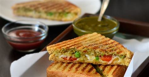 Bombay Masala Sandwich Recipe | How to make Bombay Masala Sandwich | Sandwich maker recipes ...