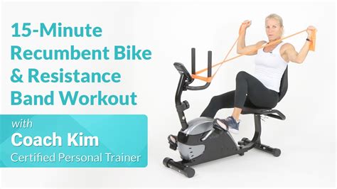 15-Minute Recumbent Bike Workout with Resistance Bands - YouTube