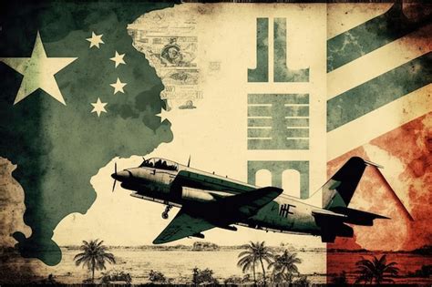 Premium Photo | China taiwan war in poster style