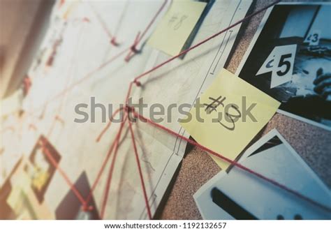 Detective Board Evidence Crime Scene Photos Stock Photo (Edit Now ...