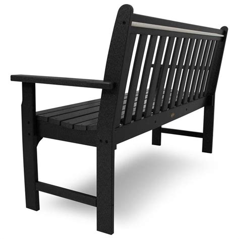 Polywood Vineyard 60" Outdoor Bench in Black - GNB60BL