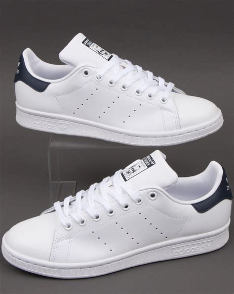 Adidas Stan Smith Trainers White/Dark Blue - 80s Casual Classics