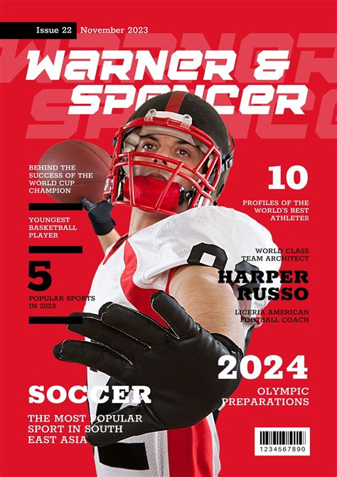 Sports Magazine Cover Template