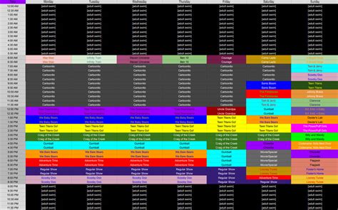 Ideal Cartoon Network Schedule (Spring 2023) by ArtieKnightYT on DeviantArt