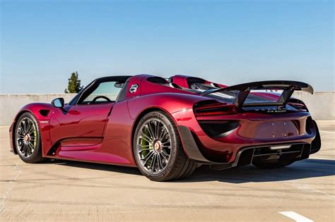 This Arena Red Porsche 918 Spyder Weissach Is Offensively Gorgeous ...