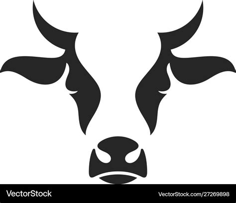 Cow head logo Royalty Free Vector Image - VectorStock