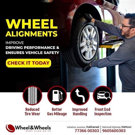 For a smooth and comfortable driving align your wheels. Visit wheelandwheels. We do it ...