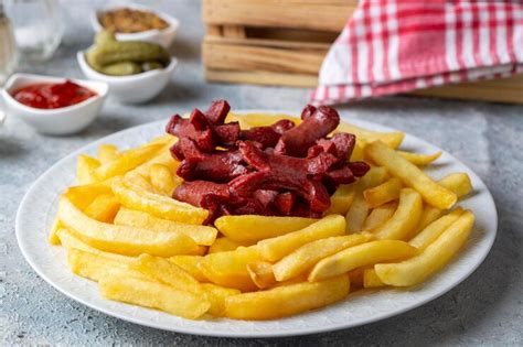 Premium Photo | French fries and sausage fries platter Turkish name ...