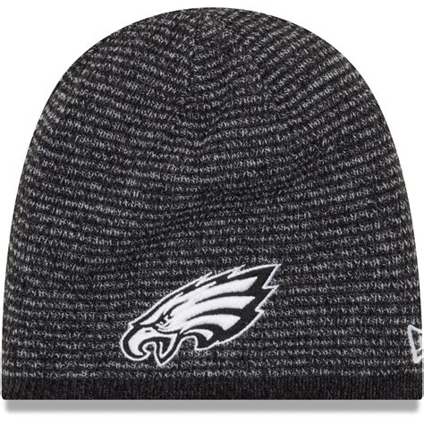 Philadelphia Eagles New Era Reversible Basic Team Knit Beanie - Black