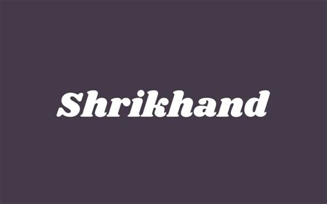 Shrikhand Font Free Download - Fonts Bee