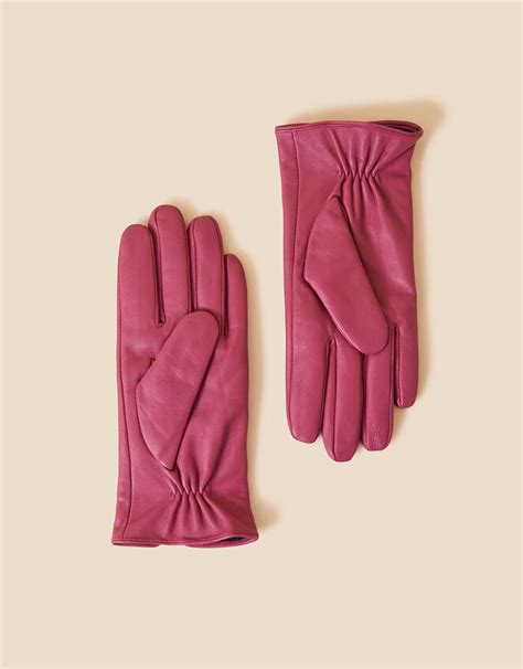 Luxe Leather Gloves Pink | Gloves | Accessorize UK