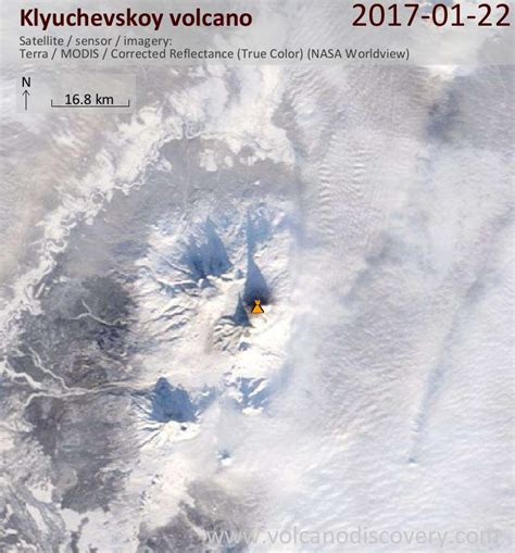 Klyuchevskoy Volcano Volcanic Ash Advisory: ERUPTION AT 20170122/0536Z FL180 EXTD E REPORTED OBS ...