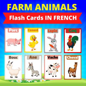 French Animals Flashcards Bundle for kids to learn Animal Vocabulary in ...