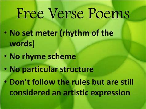 PPT - Free Verse Poems PowerPoint Presentation, free download - ID:1889546