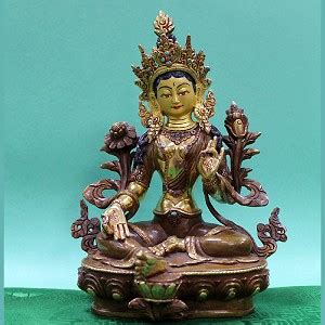 Green Tara Statue 8 Inch