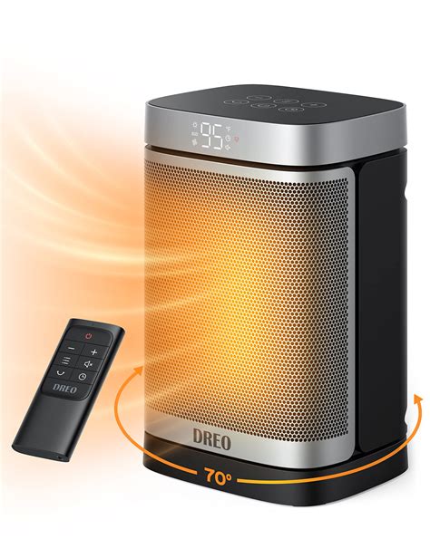 Dreo Space Heaters for Indoor Use, Atom One Portable Heater with 70°Oscillation, 1500W PTC ...