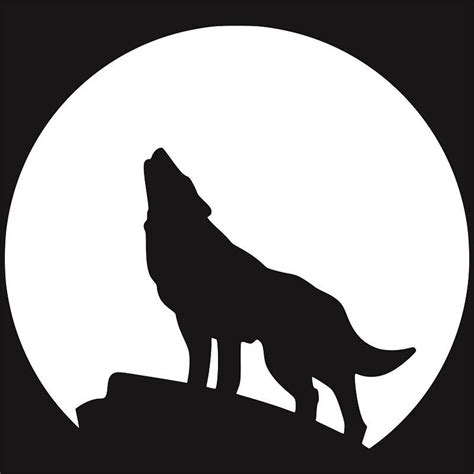 Wolf Howling at the Moon Silhouette, Wolf Clip Art, Moon Svg, Moon ...