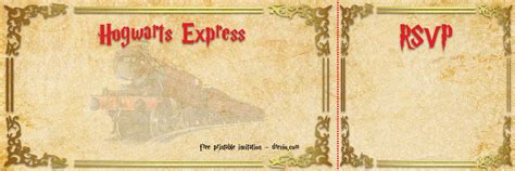 FREE Printable Hogwarts Express Ticket Invitation Template | Download ...