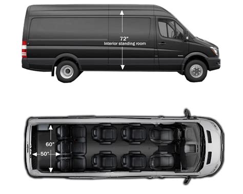 9 Passenger VIP Short Sprinter Van Rentals - Sprinter Vans 4 Rent