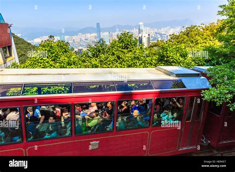 Peak Tram Hong Kong Stock Photo - Alamy