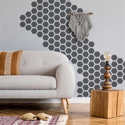 Honeycomb Hexagon Wall Stencil - Stencil Boutique