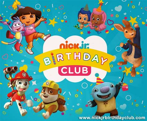 Nick Jr Birthday Club Printables - Get More Anythink's