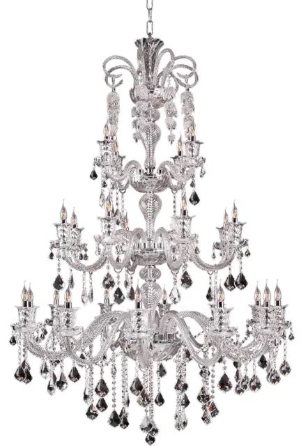 LARGE K9 CRYSTAL Chandelier Chrome Foyer Entryway Dining Room 24 Light Fixture $3,582.00 - PicClick