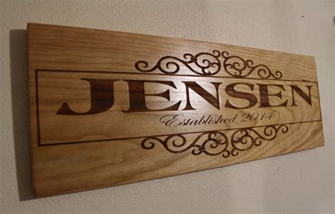 Laser engraved family sign-wood family plaque-established