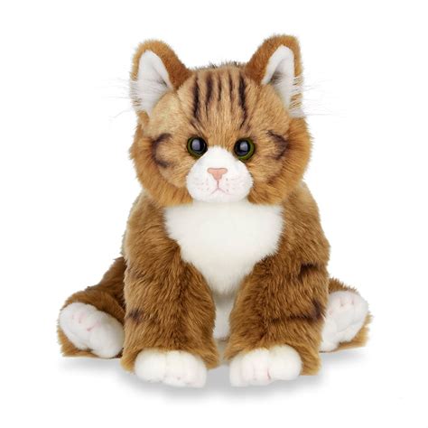 Bearington Collection Manny Plush Stuffed Animal Orange Tabby Maine Coon Cat, Kitten 15 inches ...