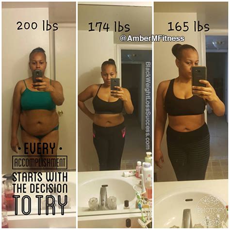 Amber lost 35 pounds | Black Weight Loss Success