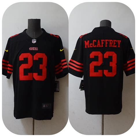 Men's San Francisco 49ers #23 Christian McCaffrey White With Patch Cool ...