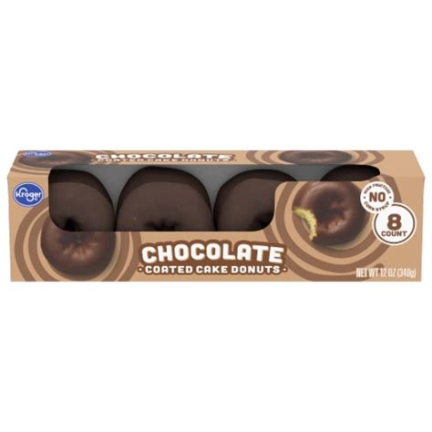 Kroger® Chocolate Coated Cake Donuts, 8 ct / 12 oz - Fry’s Food Stores