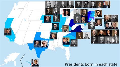 Where each US president was born by state : MapPorn