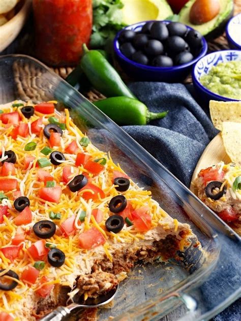 Amazing Layered Taco Dip Recipe – This Mama Cooks! On a Diet