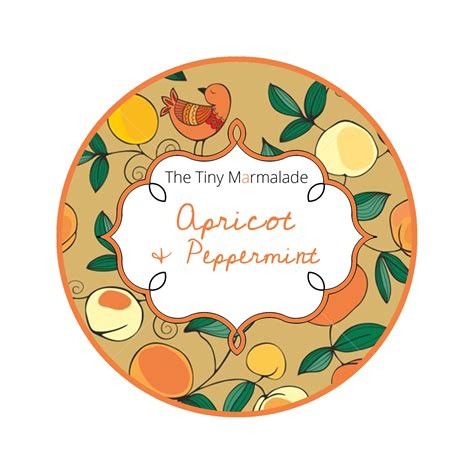 Apricot and Peppermint Jam | Peppermint, Apricot, Jam label